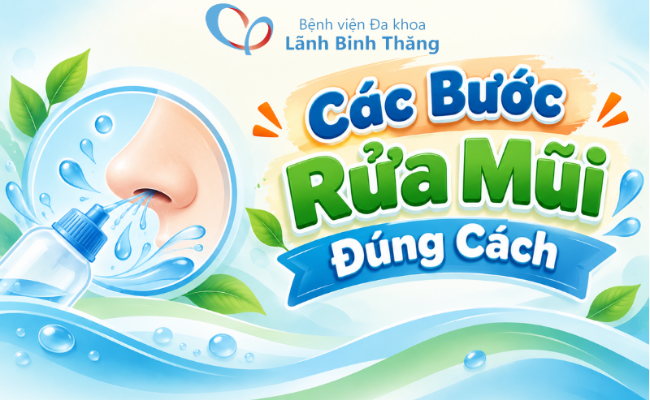 Các bước rửa mũi đúng cách
